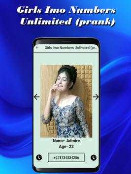 Girls Imo Numbers Unlimited (prank) screenshot 6
