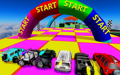 Rocket Car Racing Battle in Plane screenshot 6