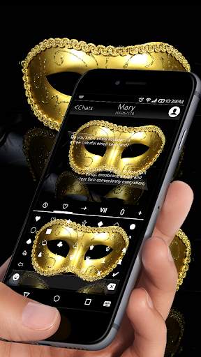 Gold Masquerade Emoji Keyboard screenshot 4
