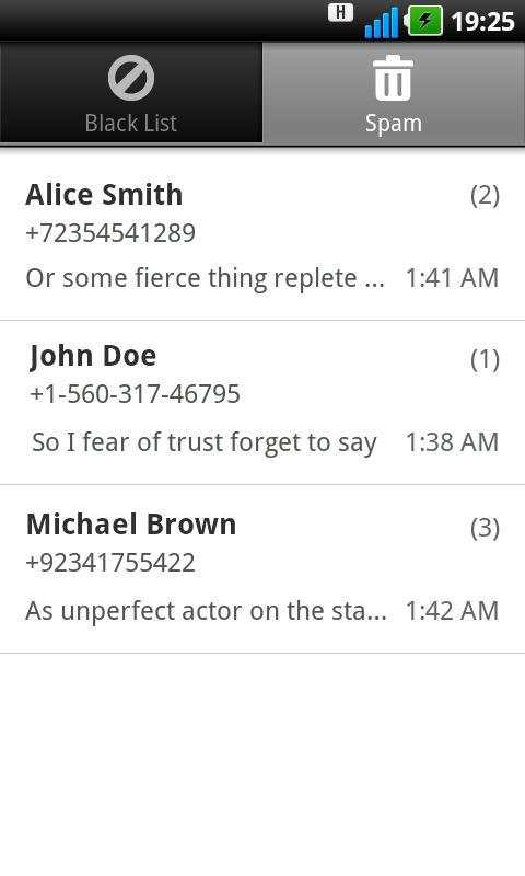 SMS Filter screenshot 2