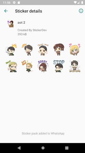 Attack On Tittan Sticker WA screenshot 3