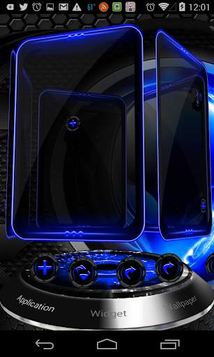 Alien Blue Next Launcher theme screenshot 5