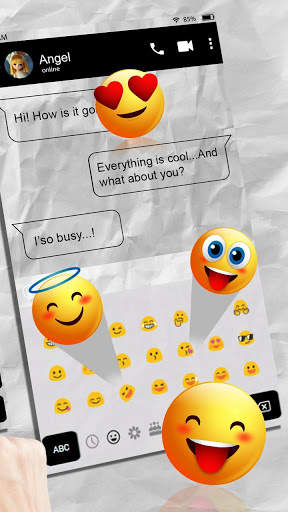 Crumpled Paper SMS Keyboard Theme screenshot 3