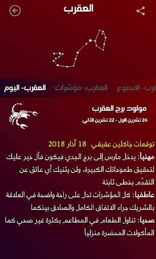 الابراج وحظك اليوم تحديث يومي 4 تصوير الشاشة