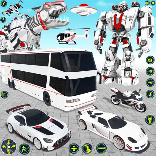 School Bus Robot Car Game 112