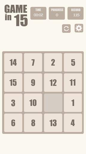 Game in 15 - Puzzle screenshot 1
