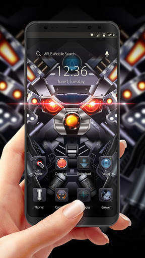 Future Tech Alloy Mech-APUS Launcher theme screenshot 1