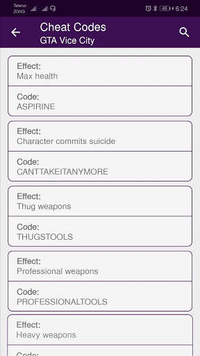 Games Cheat Codes screenshot 4