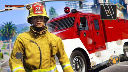 Fire Truck Driving Games 2022 screenshot 3