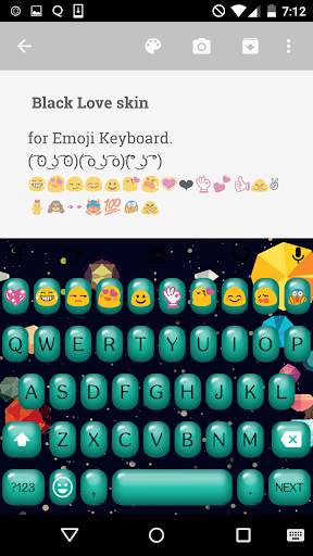 Bubble Love Emoji Keyboard screenshot 1