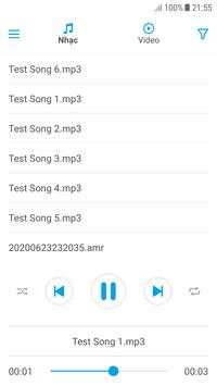 Trình nghe nhạc MP3 & phát video MP4 trong một screenshot 1
