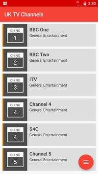 UK TV Channels स्क्रीनशॉट 2