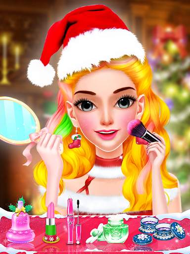 Christmas Girls Makeup & Dress Up Salon Game screenshot 3