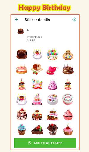 Happy Birthday Stickers for WhatsApp WAStickerApps screenshot 5