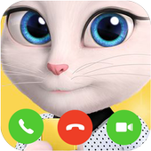 Video Call Talking Cat Angela أيقونة