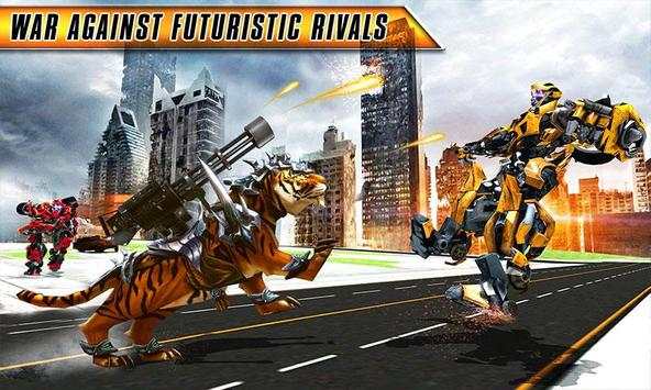Wild Tiger Transforming Robot Battle Robot Games screenshot 1
