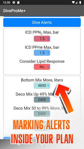 DiveProMe Scuba Technical Diving Planner screenshot 5