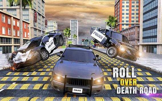 US Police Car Crash Engine Beam: 100  Speed Bumps screenshot 5