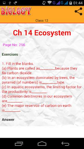 Class 12 Biology Solutions скриншот 5