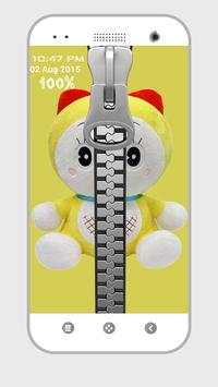 Doraemon Zipper Lock Screen screenshot 2