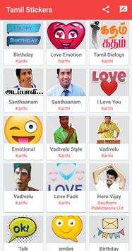 Tamil Stickers For WhatsApp - WAStickers App screenshot 1