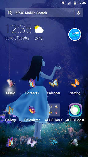 Dream Butterfly APUS Launcher theme screenshot 1
