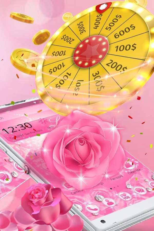Glitter Diamond Rose Launcher screenshot 3