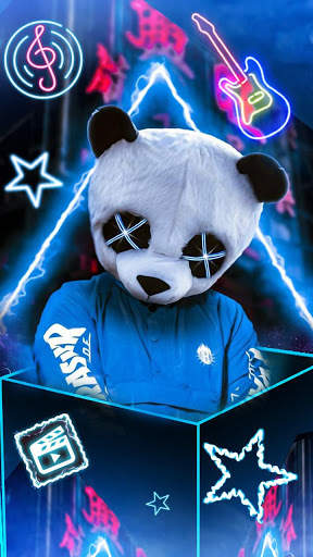 Neon, Panda, Boy Themes, Live Wallpaper screenshot 3