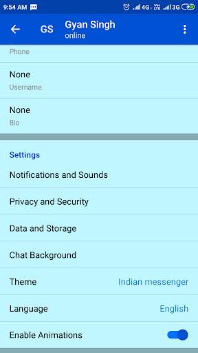 Indian messenger screenshot 1