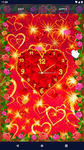 Hearts Love Clock Wallpapers screenshot 3