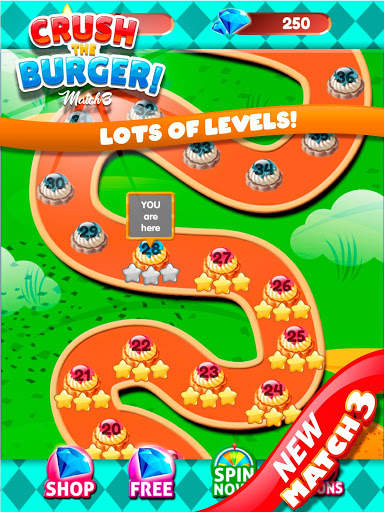 Crush The Burger ! Deluxe Match 3 Game screenshot 15