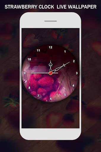 Strawberry Clock Live Wallpaper screenshot 5