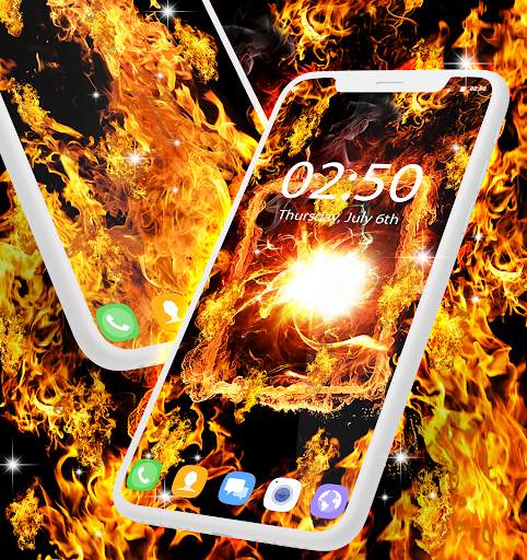 Fire flames live wallpaper screenshot 1
