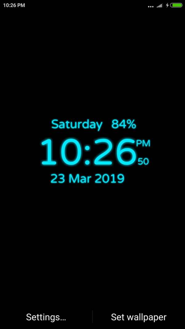 Digital Clock Live Wallpaper screenshot 2