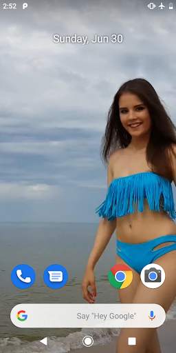 Hot Girl On The Beach Video Wallpaper screenshot 4