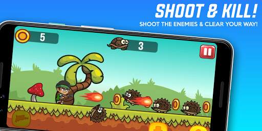Shoot and run - Crazy Runner to collect coins screenshot 2