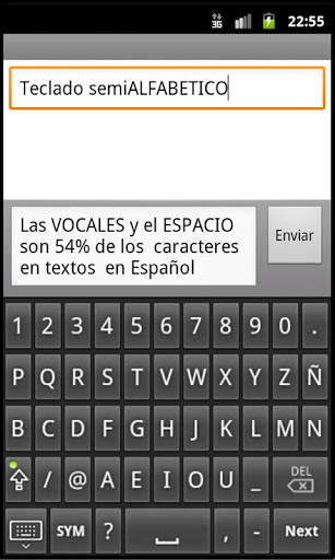 Teclado Semi ALFABÉTICO Rápido. Velocidad fácil ya screenshot 1