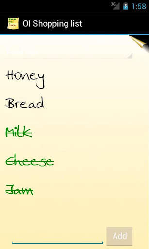 OI Shopping list screenshot 1