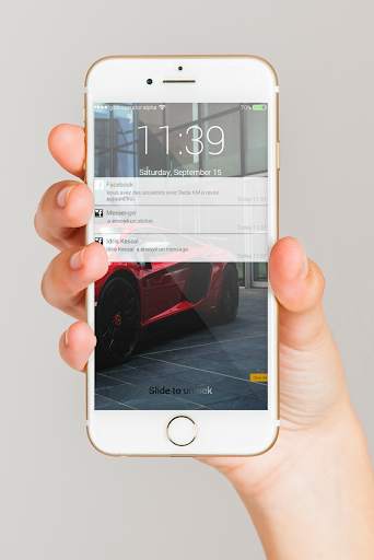 Sports Car Lock Screen Notifications & Fingerprint screenshot 2