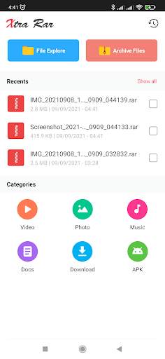 Rar Zip File Compressor and Extractor screenshot 1