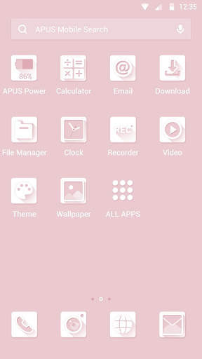 Classic Pink APUS Launcher theme screenshot 2