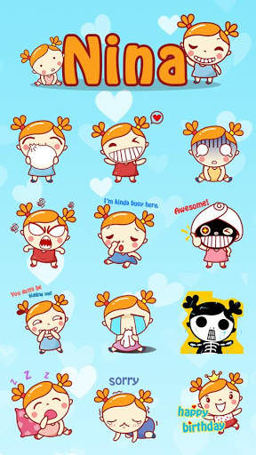 (FREE) GO SMS NINA STICKER screenshot 2
