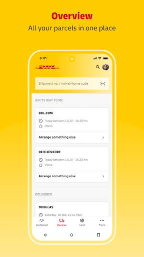 My DHL screenshot 2