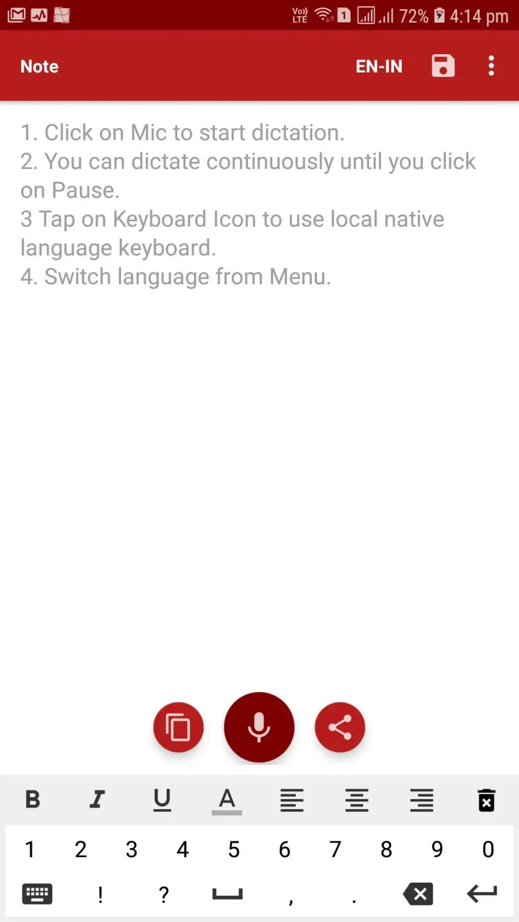 NotesIn - Voice Typing in 9 Languages screenshot 1