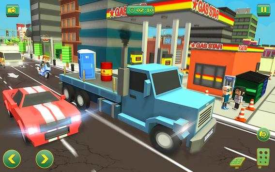 Blocky Truck Driver Simulator Urban Transport screenshot 5