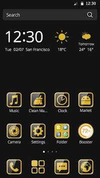 CM Launcher Luxury Gold screenshot 1