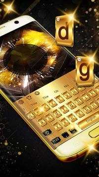 Gold Luxury Metal Keyboard Theme screenshot 1