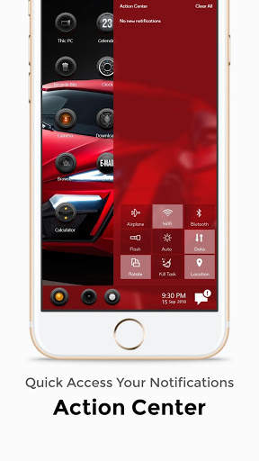 Red Black Theme For Computer Launcher screenshot 1