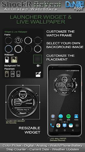 ShockR ReVeal HD WatchFace Widget & Live Wallpaper screenshot 2