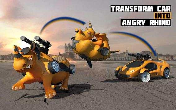 Robot Car Transforming Rhinoceros Wild Rhino Games screenshot 8